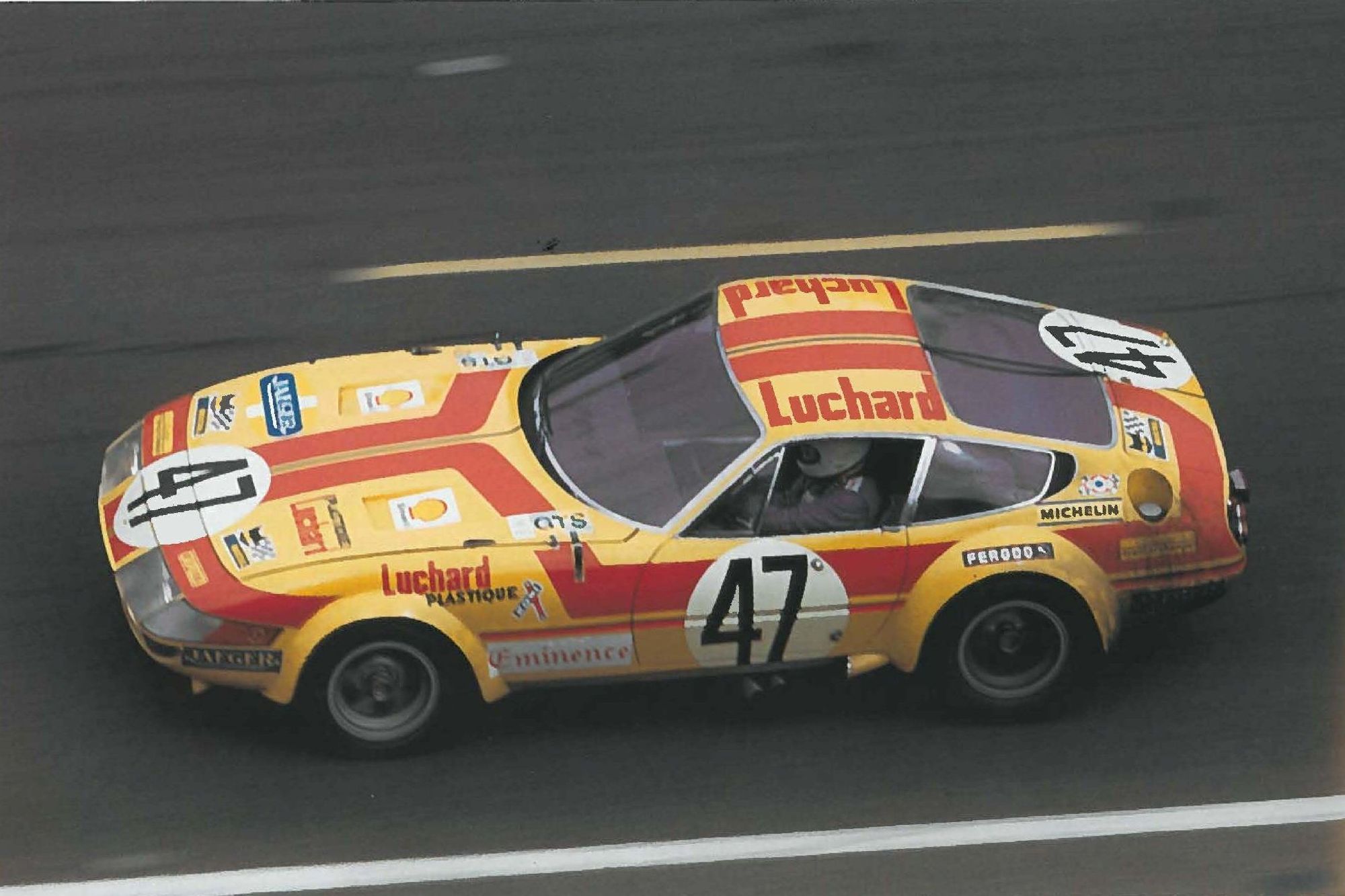Ferrari 365 GTB/4 Competizione Miniature 1/18 – Jaune – Louis Ferraud – Excellent état